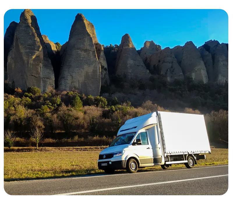 A Curtain Side van of Europe Express