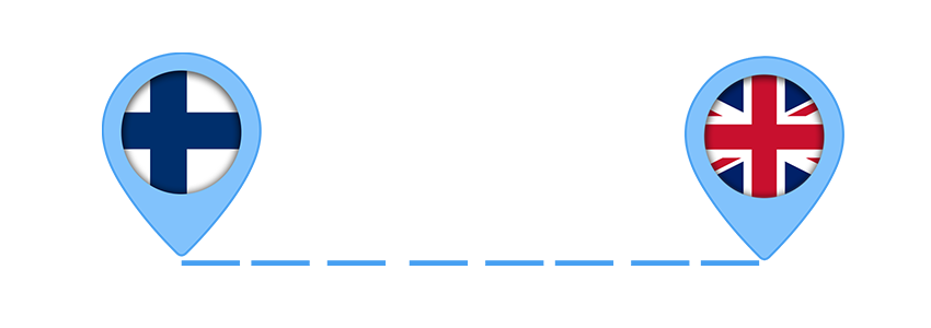 International courier service Finland to the UK