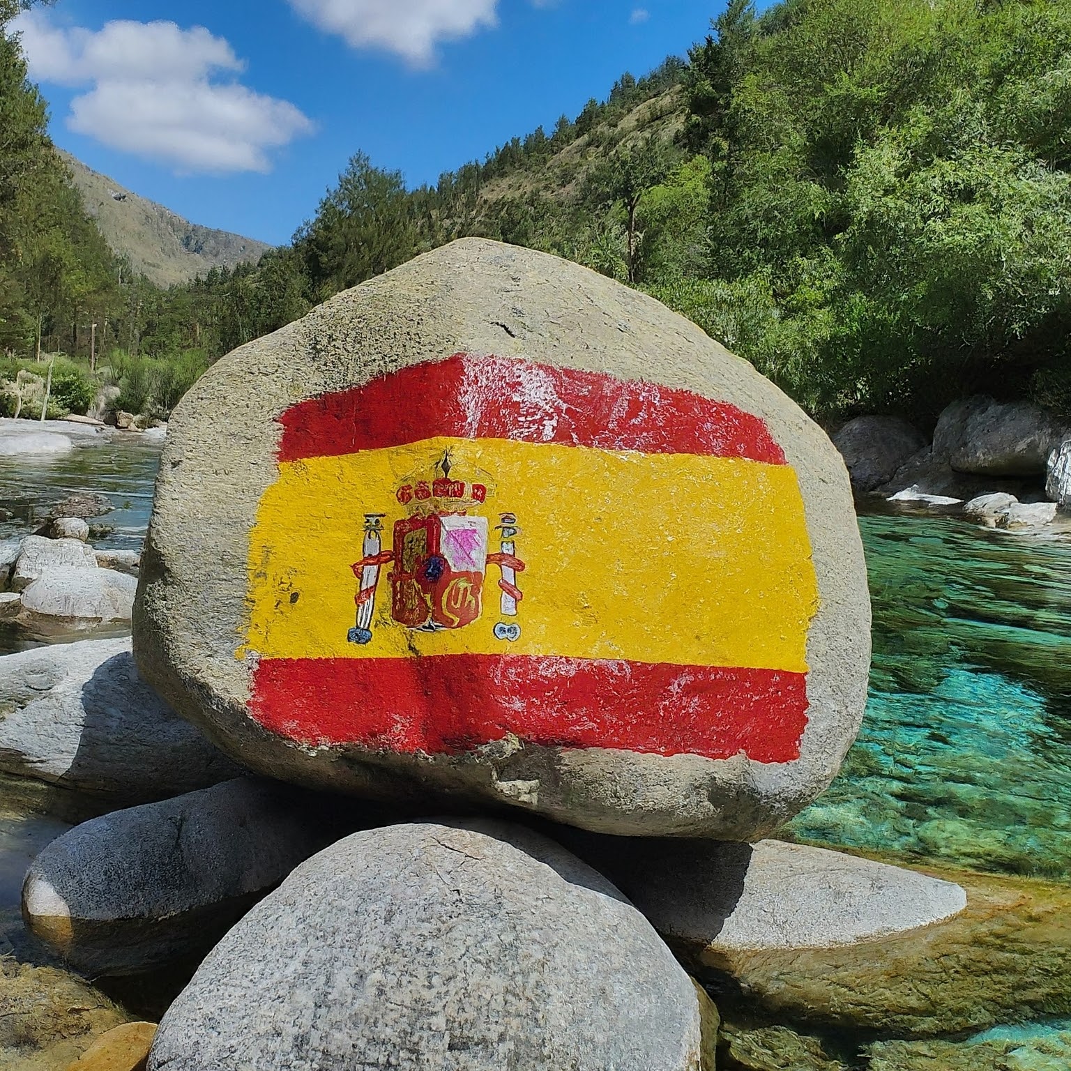 A Paint of a Spain Flag -Moving to Spain