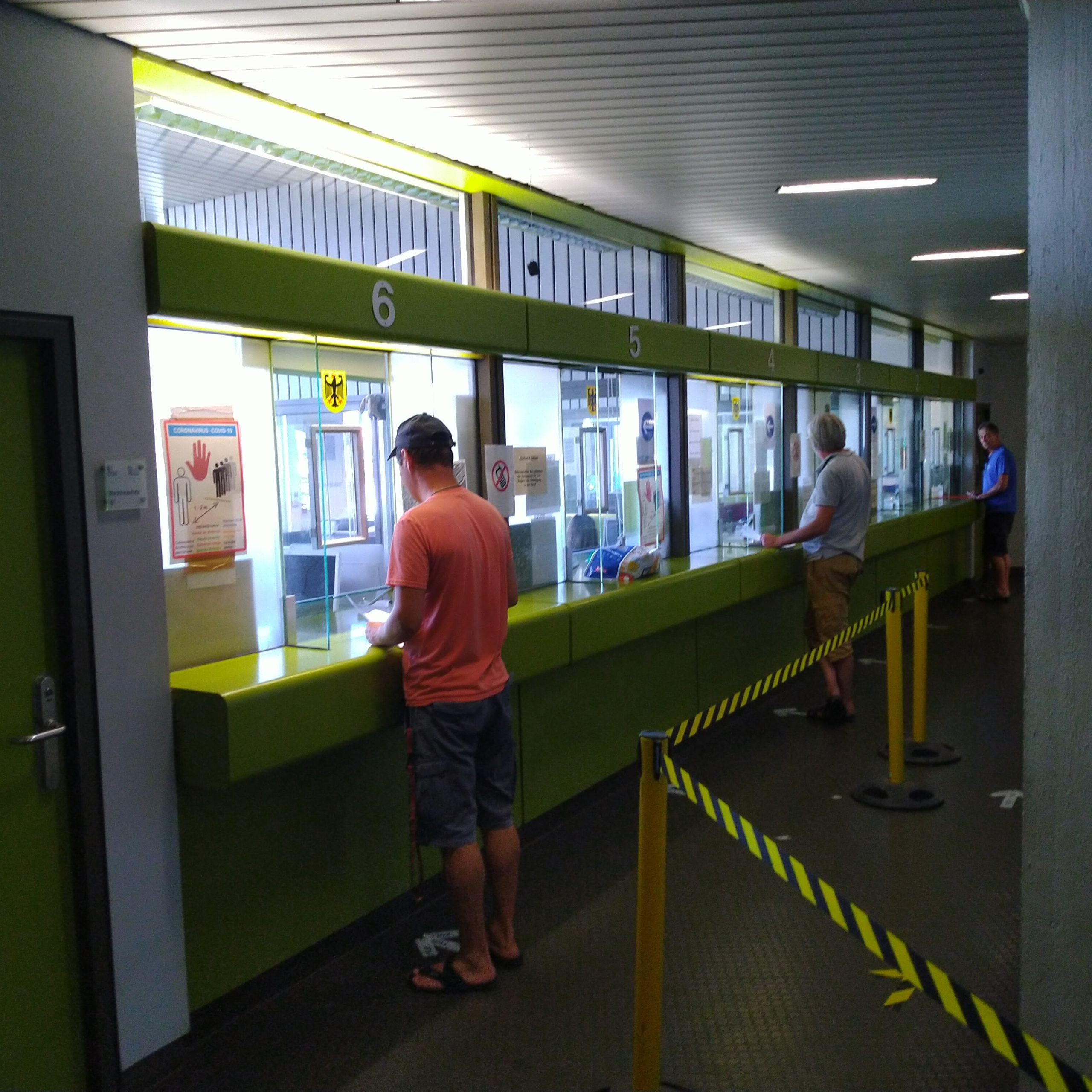 German customs counter at Weil am Rhein border crossing