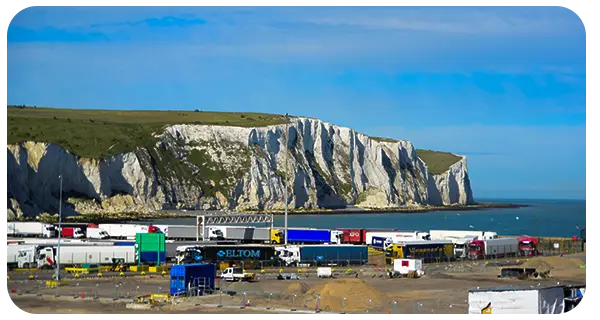 The Port of Dover and the white cliffs of Dover - Europe Express