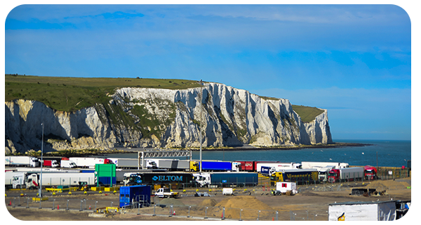 The Port of Dover and the white cliffs of Dover - Europe Express